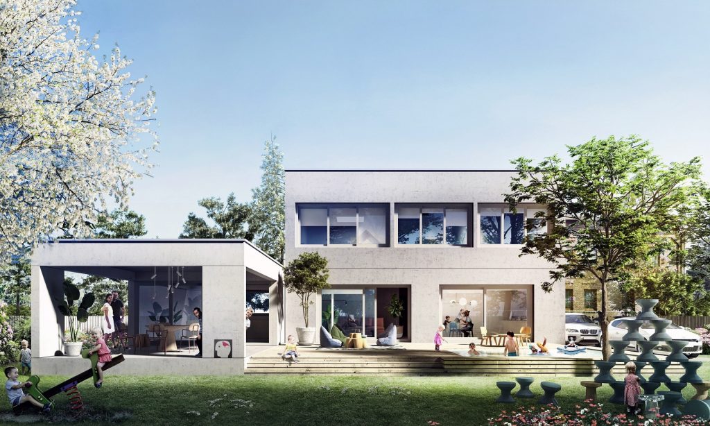dom jednorodzinny , minimalizm, architektura betonowa